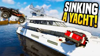 EXPENSIVE Yacht Destroyed by CARS - Teardown Mods Gameplay