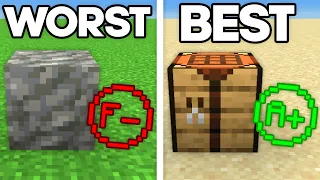 Ranking EVERY Block From Worst To Best In Minecraft...