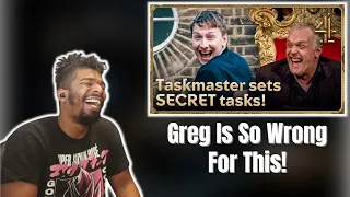 AMERICAN REACTS TO Greg Davies TRICKS Comedians Into Solo Tasks | Taskmaster | Channel 4