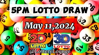 MAY 11,2024 SATURDAY 5PM DRAW 2D 3D PCSO LOTTO RESULTS TODAY @LotteryLounge