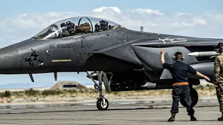 F-15 Strike Eagles Land @ Wendover Airfield - Raging Gunfighter 2022