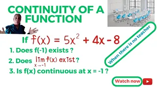 When is a Function Continuous? #limits_and_continuity. #ytviralvideo