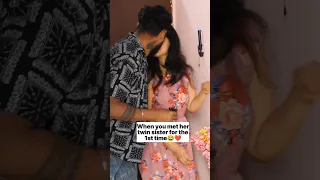 When You met her Twin sister for the 1st time😂 |#viral #youtubeshorts #twinsisters  #mahesh_biswal