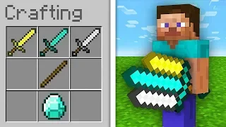 HOW TO CRAFT A LEGENDARY TRIPLE SWORD OF GOD? SECRET MINECRAFT RECIPE