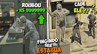 VIREI uma ESTÁTUA e ASSALTEI uma LOJINHA (MELHOR FUGA) GTA RP