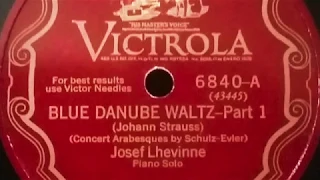 Josef Lhévinne plays Schulz-Evler Arabesken über 'An der schönen blauen Donau' von Johann Strauss