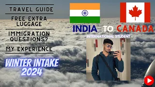 INDIA 🇮🇳 TO 🇨🇦 CANADA | Whole Journey Vlog | SIN NUMBER at Airport 🛬 | Winter Intake ❄️ |