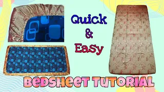Quick & Easy Bedsheet Tutorial | Garterized Bed Cover Full Tutorial for beginners