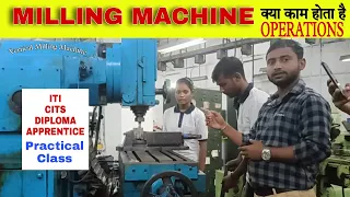 MILLING MACHINE OPERATION | MILLING KAYA HOTA HAI| PARTS ,FUNCTIONS,TYPES,OPERATIONS |MILLING CUTTER