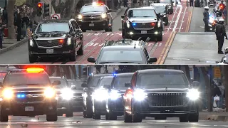 Chinese President Xi vs US President Biden's motorcades in San Francisco 🇨🇳 🇺🇸