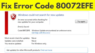 Fix windows 7 update error 80072efe | Error Code 80072EFE Problem Fixed