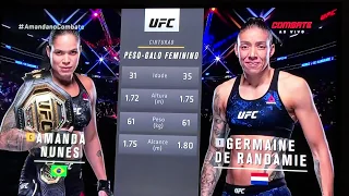 UFC 245 - AMANDA NUNES vs GERMAINE ( COMBATE - 14/12/2019 )