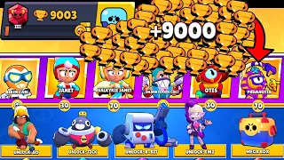 NONSTOP to 9000 TROPHIES Without Collecting ANY REWARDS! Brawl Stars