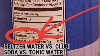 Seltzer water, club soda, and tonic water are all quite different