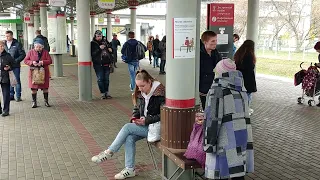 Скамейка с подогревом на станции "Балтийская" МЦК