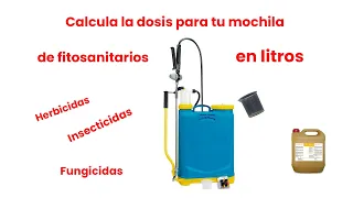 Cálculo de dosis para productos fitosanitarios en litros