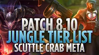 Tarzaned | PATCH 8.10 JUNGLE TIER LIST | TOP TIER JUNGLERS IN THE SCUTTLE CRAB META!