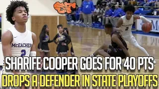 SHARIFE COOPER GOES FOR 40PTS & DROPS DEFENDER IN STATE PLAYOFFS