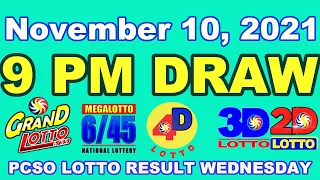 [SUMMARY] PCSO 9:00 PM Lotto Draw – November 10, 2021
