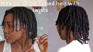 How to grow Natural hair with twists || Length Retention #shorts #YouTubeshorts