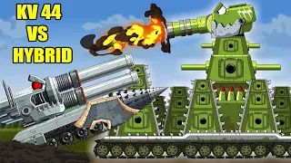 Monster tank: KV-44 vs HYBRID /Nina tank cartoon