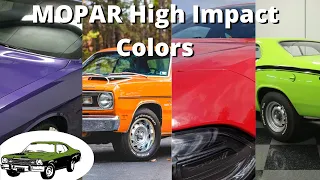 MOPAR High Impact Colors, a brief history, the new lineup, and how to get the color of your choice.