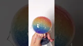 으깬 개구리알 무지개 🌈 말랑이 만들기 - DIY Crushed Rainbow Orbeez Squishy with Nano Tape #shorts