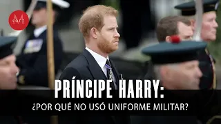 El príncipe Harry no usó uniforme militar en el FUNERAL de la reina Isabel II