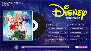 The Ultimate Disney Classic Songs 🖤 Disney Princess Songs 🖤 The Most Romantic Disney Songs Playlist