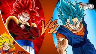 [What-If] Super Saiyan 4 Gogeta VS Super Saiyan Blue Vegito. REACTION!!!