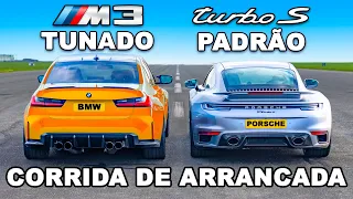 BMW M3 de 750cv vs Porsche 911 Turbo S: CORRIDA DE ARRANCADA