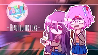 - Doki Doki Literature Club react to tik toks / english sub -