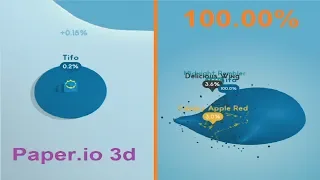 Paper.io 3d World Record Map Control: 100.00%