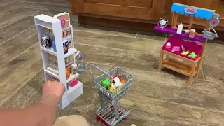 Barbie Supermarket Grocery kids play pretend with LOL Doll