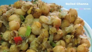 Boil and Fry Channa (Chick Peas) step by step Recipe Video l Real Nice Guyana.