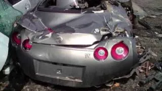 09 NISSAN GTR R35 SKYLINE CRASH TOTALED , DEATH OF A GTR