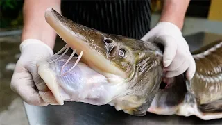 Thai Food - STURGEON FISH & CHIPS Bangkok Seafood Thailand