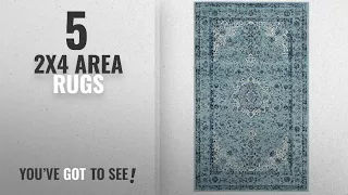 Top 10 2X4 Area Rugs [2018 ]: Safavieh Evoke Collection EVK220E Vintage Oriental Light Blue Area Rug