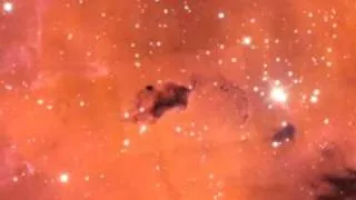 Dust Globules in NGC 281, Pacman Nebula, zoom into