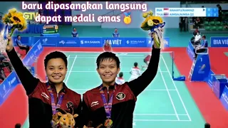 Keren😱, Baru Dipasangkan Langsung Dapat Emas Sea Games🥇|| Apriani Rahayu/Siti Fadia vs Amsard/Amsard