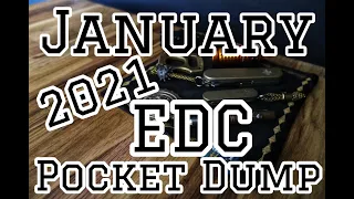 January 2021 Everyday carry Pocket dump, EDC