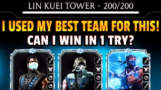 MK Mobile. Beating Battle 200 in Lin Kuei Tower in 1 TRY! This Is The BEST TEAM!