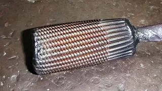 Damascus of screws, making a blade.