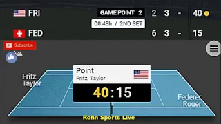 FRITZ vs FEDERER Live Game Australian Open 18.1.19 Score