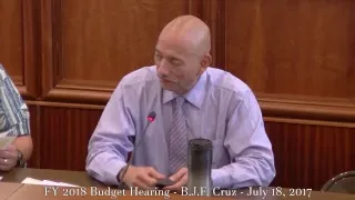 FY 2017 Budget Hearing - Economic Outlook and Discussion - B.J.F. Cruz - July 18, 2017