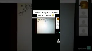 Student forgets to turn off voice changer in zoom class