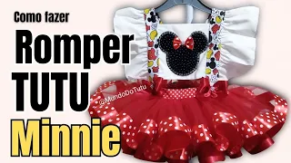 Romper Tutu Minnie | Salopete | Jardineira | Como Fazer | Tutorial | Molde