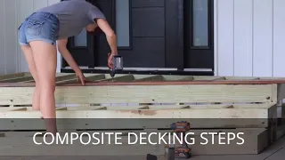 Composite Decking Front Steps Complete Tutorial