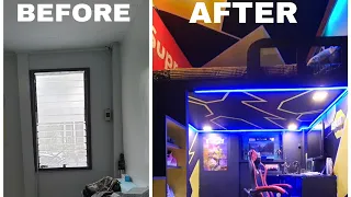 DIY LOFT BED BUDGET /LOFTBED AND SMALL GAMING SETUP/ROOM MAKEOVER /PROJECT#1