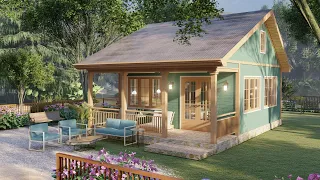 ( 400 sqft ) Tiny House Design 6 x 6 m ( 20 x 20 Ft ) Cozy Home Living